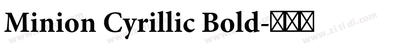 Minion Cyrillic Bold字体转换